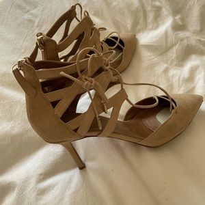 Aquazzurra Beige  Suede Sandals
